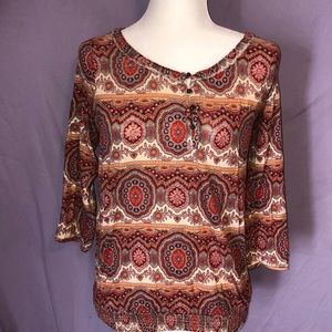 Lucky Brand boho- bohemian blouse
